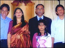 Nadeet (extreme right), standing next to his father Colonel Mojibul Haque 